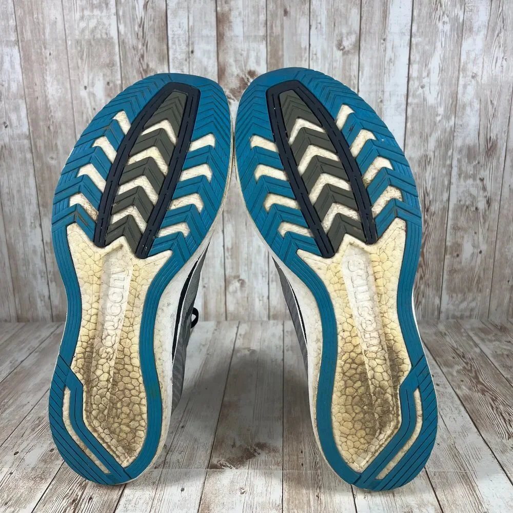 Saucony Performance Running Shoes Athletic Sneakers Gray Black Blue PWR‎ Run